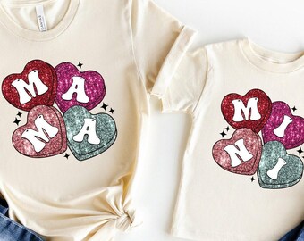 Mama and Mini Matching Shirts, Mother's Day Shirt, Mama and Mini Valentine’s Day Heart Shirt, Shirt for Mama, New Mama Shirt, Mama Mini