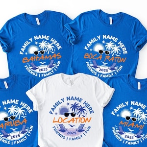 Custom Family Vacation 2025 Matching Shirts, Funny Summer Holiday Group Tees, Family Fun Trip Shirt, Summer Vacation Tee, Family Vacay Shirt