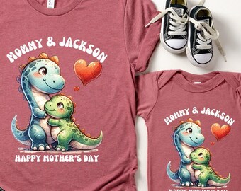 Dino Mommy and Me Matching Shirts - Custom Mother's Day Outfits