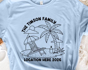 Custom Family Vacation Shirts, Matching Family Vacation Tees 2026, Beach Trip Shirts, Summer Holiday Shirts