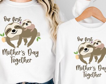 Our First Mother's Day Matching Shirt Set: Mommy and Baby Outfits