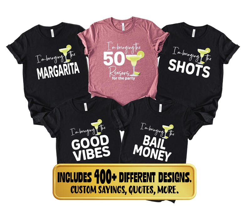 Birthday Party 50th Shirt, Group Trip Tee, I'm Bringing the 50 Reasons Tees image 4