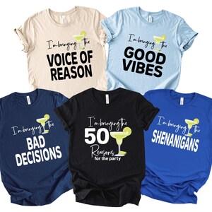 Birthday Party 50th Shirt, Group Trip Tee, I'm Bringing the 50 Reasons Tees image 5
