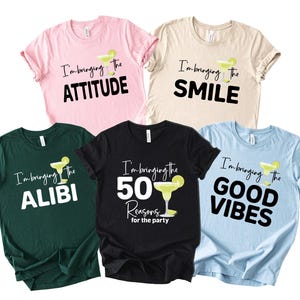 Birthday Party 50th Shirt, Group Trip Tee, I'm Bringing the 50 Reasons Tees image 6