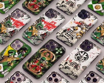 6 Different Designs Mighty Morphin Ranger Tough Phone Case Collection, Custom Dino Thunder Design–iPhone Case, Gift for Fan, Colorful Coins