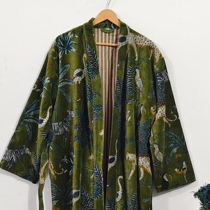 ANLIQI Vestaglia Lunga Donna In 100% Cotone – Con Cerniera E Tasche – Maniche 3/4 – Taglie Dalla M Alla 9XL