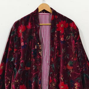 Luxus Samt Haus Robe, Samt Baumwolle Kimono Robe, Morgenmantel, Brautjungfer Winter Bademantel Frauen Männer Geschenk Reversibel Robe