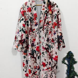 Luxury Velvet House Robe, velvet cotton Kimono Robe, Dressing Gown,wedding robe Bridesmaid winter bathrobe women men gift reversible jacket white
