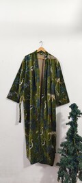 Luxury Velvet House Robe,  velvet cotton Kimono Robe, Dressing Gown,wedding robe Bridesmaid winter bathrobe women men gift reversible jacket product logo
