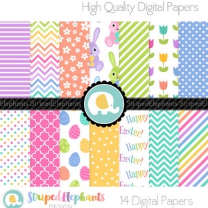 Easter Digital Paper, Easter clipart, Easter backgrounds, Digital Scrapbook Paper, Easter digital, Commercial Use image 1