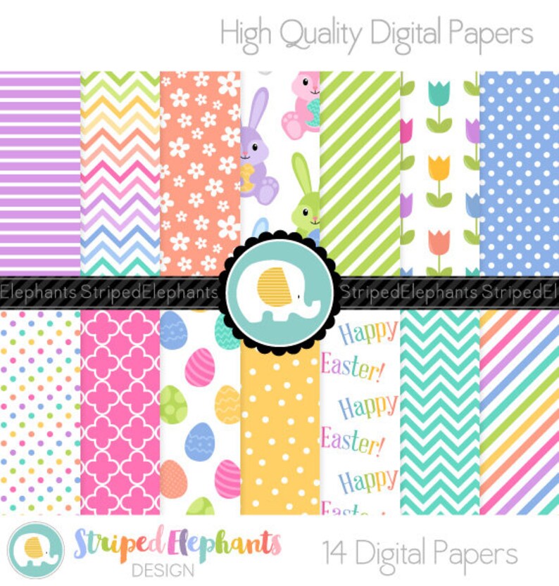 Easter Digital Paper, Easter clipart, Easter backgrounds, Digital Scrapbook Paper, Easter digital, Commercial Use image 1