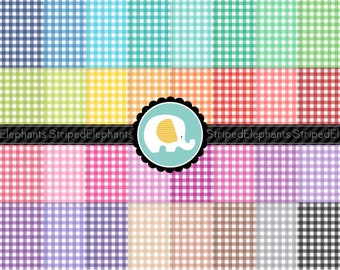 Gingham Digital Paper Bright, gingham digital background, gingham digital scrapbook paper, Instant Download, Commercial Use