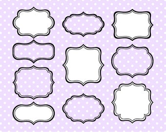 Fancy Frames 1 - Clipart Frames Journaling Spots - Instant Download - Commercial Use