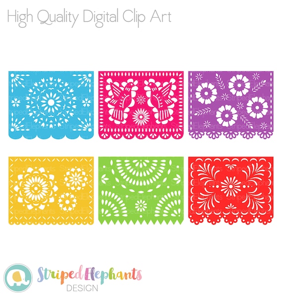 Bloquear Ir al circuito columpio Papel Picado Clipart Archivos cortados Banners Mexicanos - Etsy España