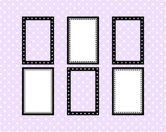 Rectangle Digital Frame Collection 2 - Clip Art Frames - Instant Download - Commercial Use