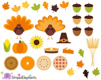 Thanksgiving Clipart, Thanksgiving Digital ClipArt - Instant-Download - kommerzielle Nutzung