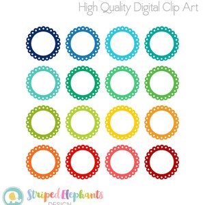 Flower Frames Clip Art Frames Instant Download Commercial Use image 3