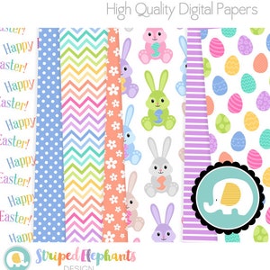 Easter Digital Paper, Easter clipart, Easter backgrounds, Digital Scrapbook Paper, Easter digital, Commercial Use image 2