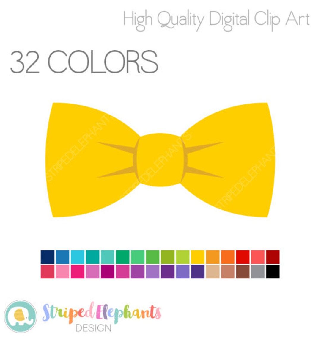 Yellow Bow Tie Clip Art
