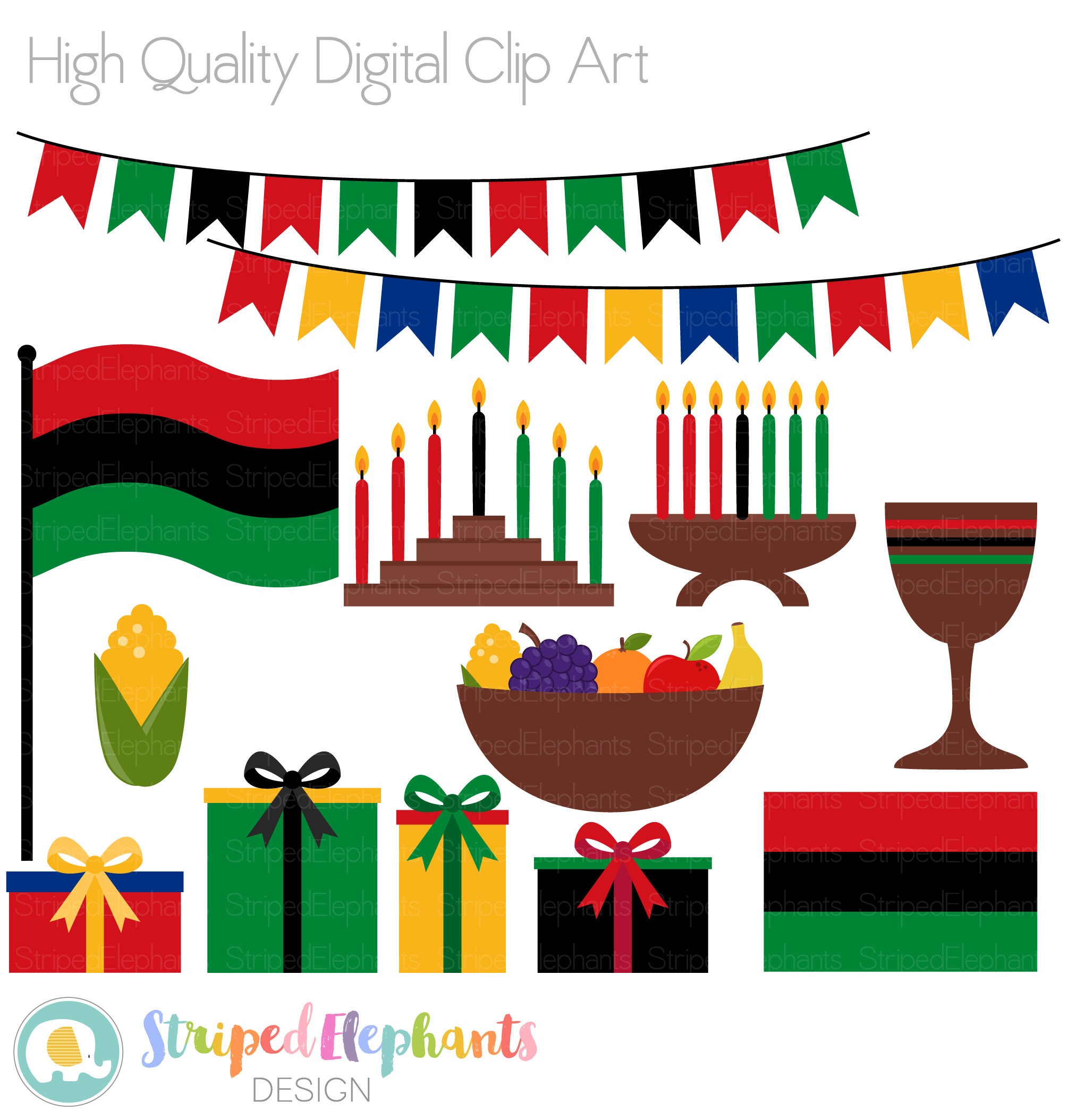 Kwanzaa Symbols Clip Art