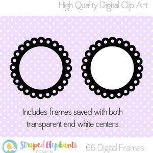 Flower Frames Clip Art Frames Instant Download Commercial Use image 2