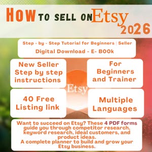 Etsy shop Setup Guide: Step-by-Step Tutorial for Beginner | Trained | Multi Languages | A to Z Details