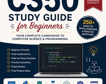 CS50 Study Guide for Beginners | Computer Science Notes & Programming Workbook