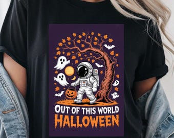 Camiseta de Halloween de astronauta: disfraz espacial espeluznante