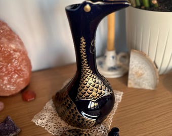 Vintage Limoges Porcelain Goose Decanter: Chabot XO Armagnac, 22K