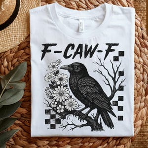 Gothic Crow Raven PNG: Funny Halloween Sublimation Design (Digital Download)