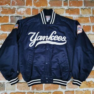 Vintage New York Yankees Satin Bomber Jacket | MLB Fan Varsity Jacket | Size Medium Retro Baseball Jacket