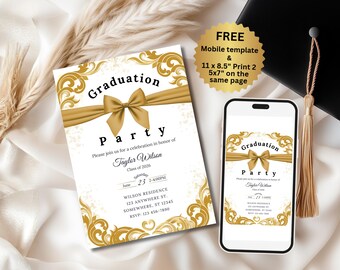 Graduate Party einladen, Graduierung Ankündigung, Graduierung Einladung, Grad Party Einladung, Graduierung Party Einladung