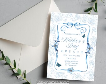 Muttertag Brunch-Einladung zum Ausdrucken (Digitaler Download)