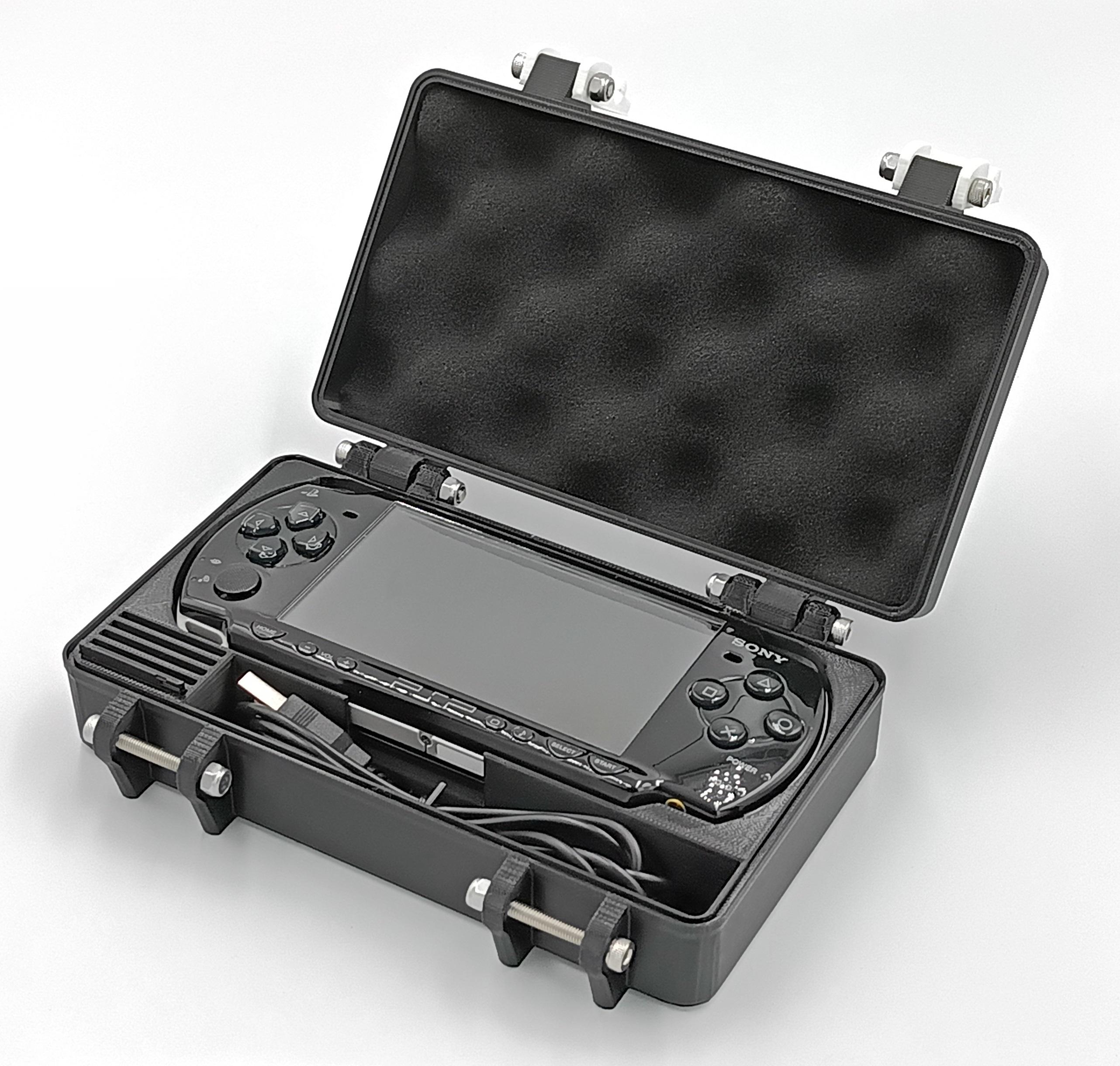 PSP 2000 & 3000 Compatible Rugged Protective Carrying Case - Holds