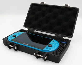 PS Vita Compatible Rugged Protective Carrying Case Compatible - Holds 14 Games and USB Cable