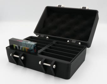 DAT Digital Audio Cassettes Compatible Rugged Protective Carrying Case - Holds 10 Tapes