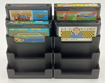 Famicom Cartridge Compatible Display Stand Tower Holder - Holds 8 Games