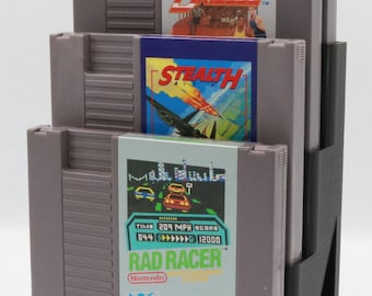 NES Cartridge Compatible Display Stand Tower Holder - Holds 4 Games