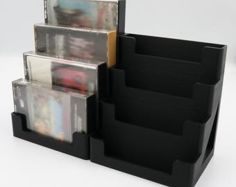 Audio Cassettes Compatible (In Jewel Cases) Rugged Display Tower - Holds 8 Tapes