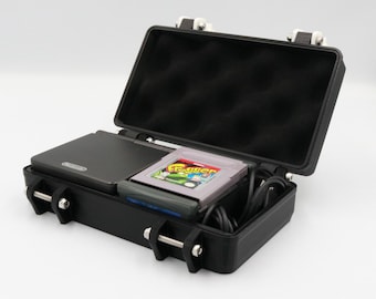 Game Boy Advance SP Compatible Rugged Protective Carrying Case - Holds Original, Gbc, Gba Games and USB Cable