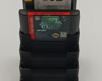Sega Genesis Cartridge Compatible Display Tower, Rack, Case - Holds 5 Games