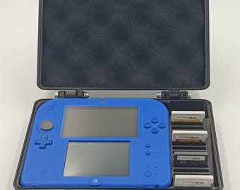 Nintendo 2DS Compatible Rugged Protective Carrying Case - Holds up to 16 Games and Includes Extra Storage for a USB Cable