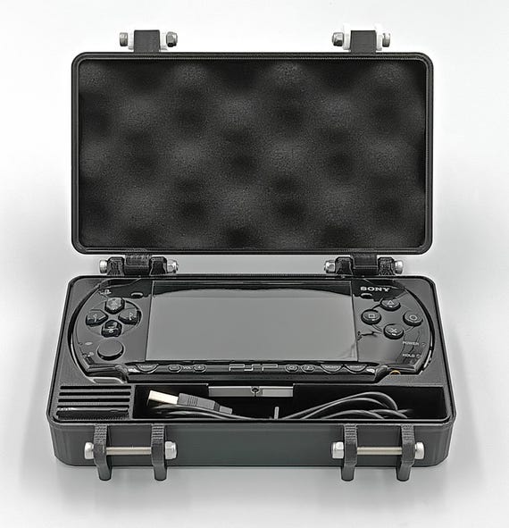 PSP 2000 & 3000 Compatible Rugged Protective Carrying Case - Holds