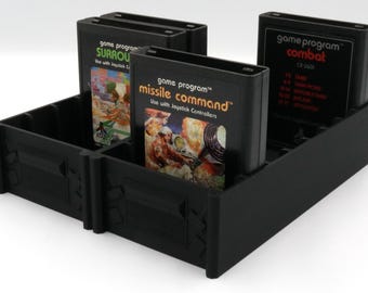 Atari 2600 Compatible Game Tray Holder - Holds 16 Cartridges