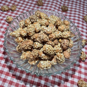 Sweet Sesame Peanuts | Crunchy Caramelized Nuts | All-Natural Snack | Handmade | No Preservatives | Vegan Friendly