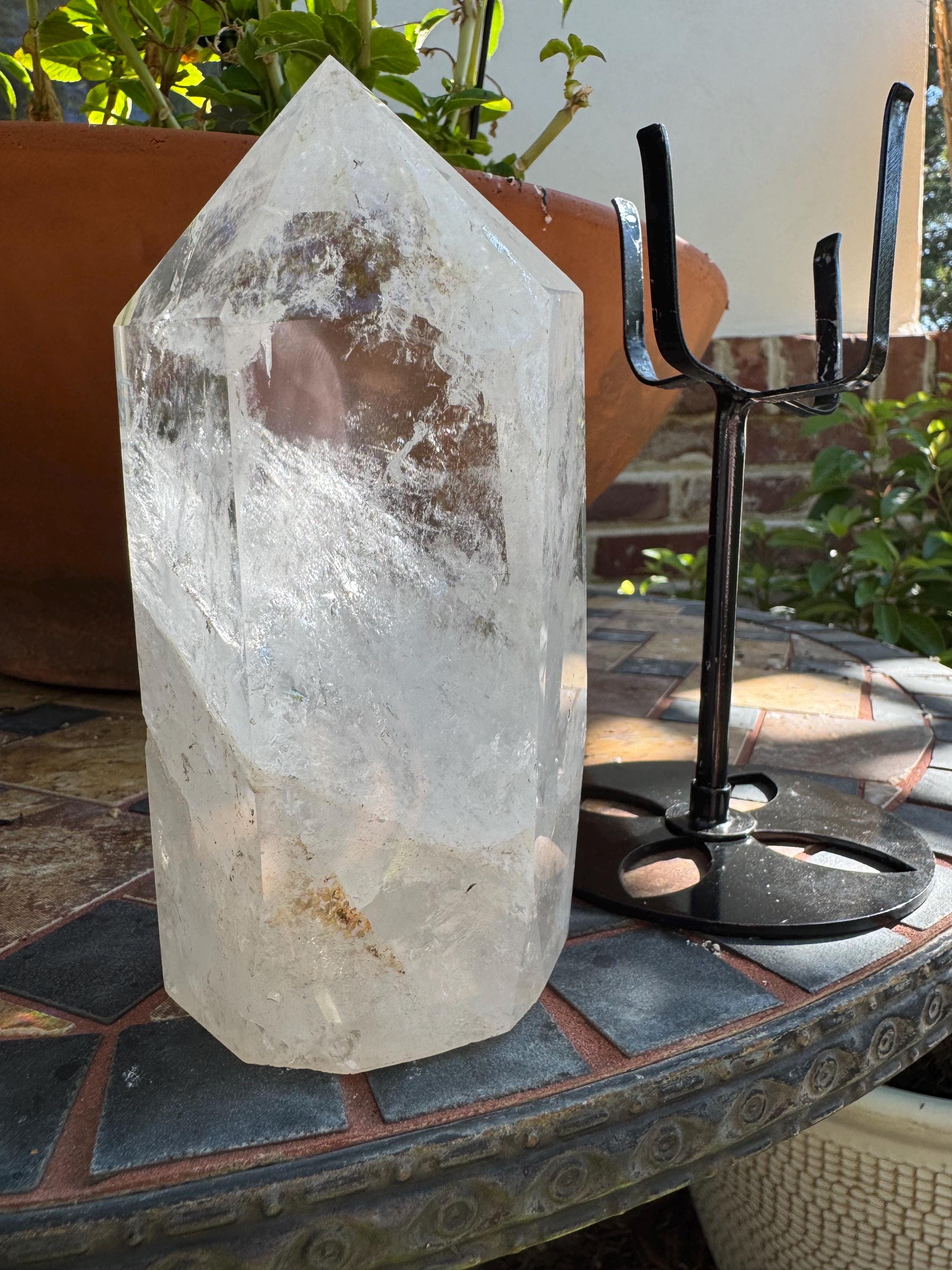 Clear Quartz Tower with Rainbows — photo 3