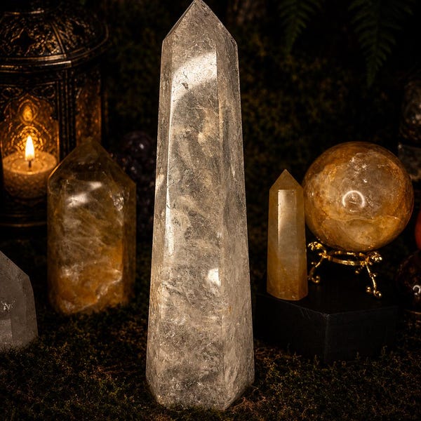 8-Inch Clear Quartz Tower