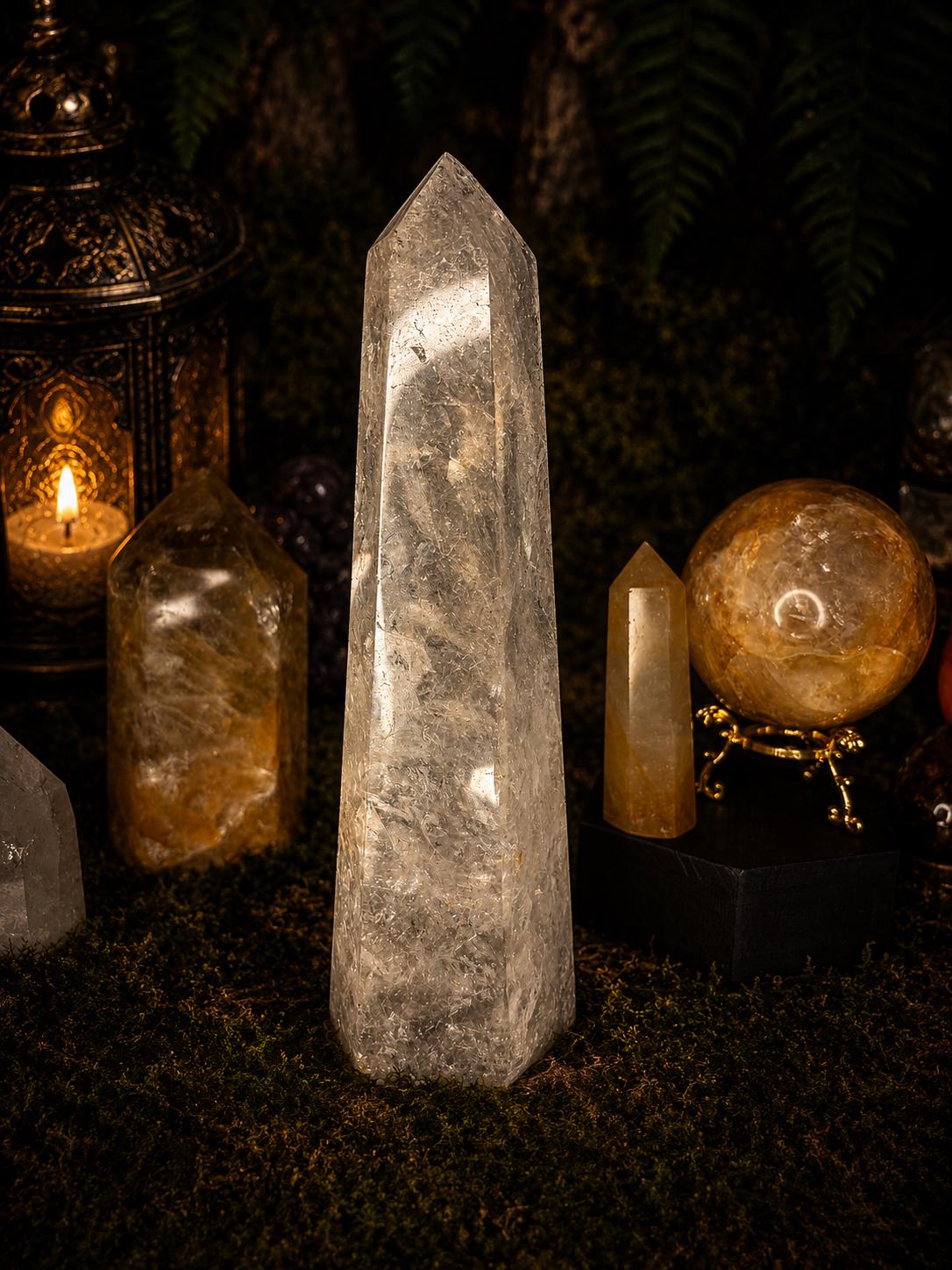 8-Inch Clear Quartz Tower