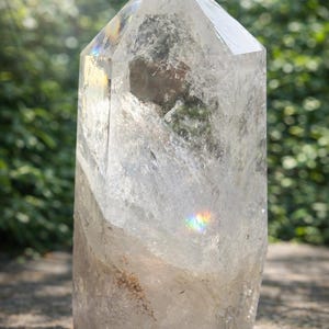Clear Quartz Tower with Rainbows — photo 2