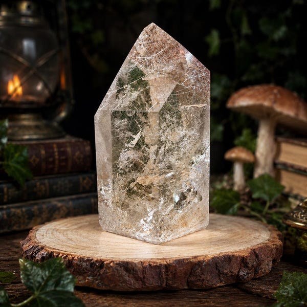 Rutilated Smoky Quartz Tower